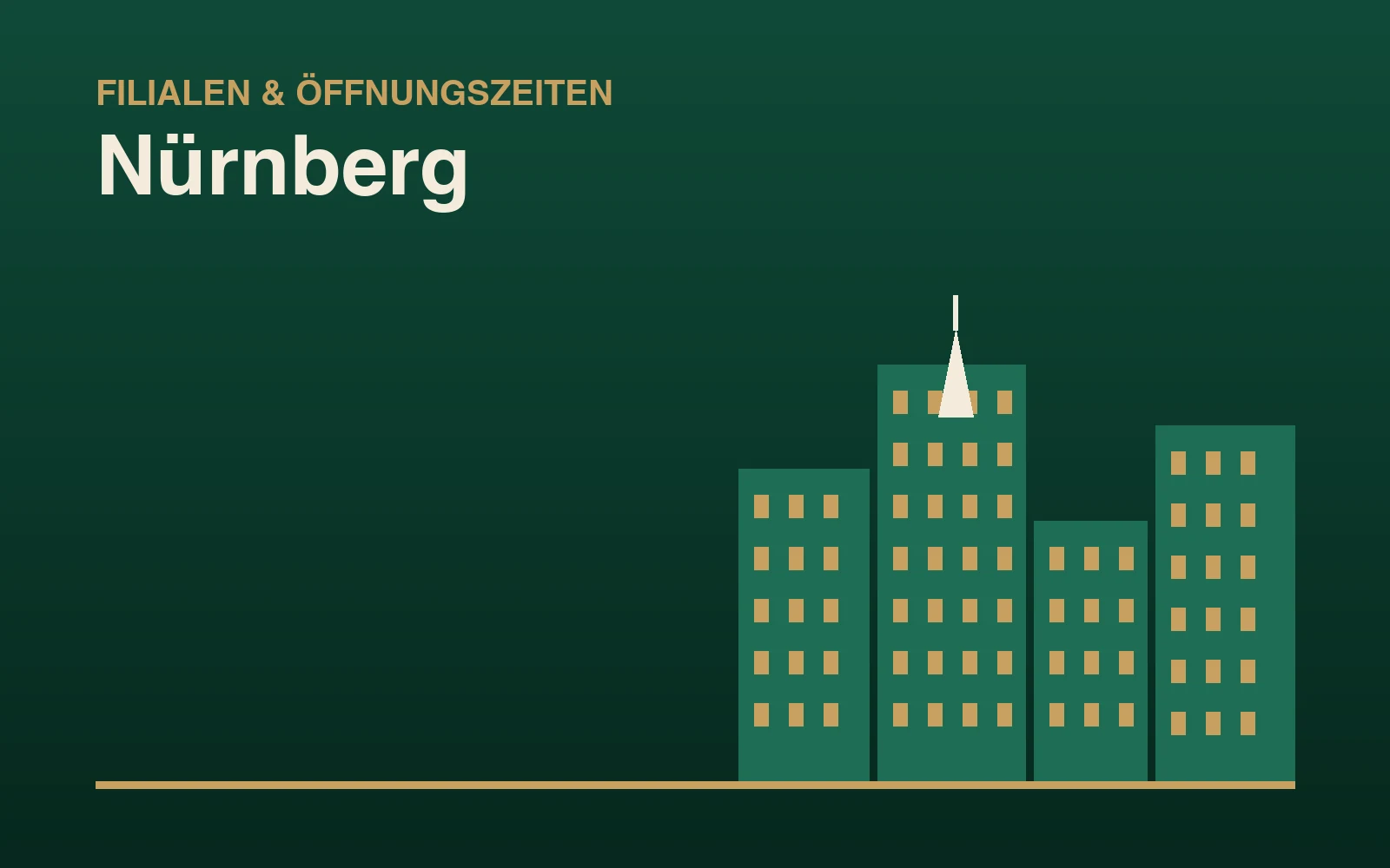 Illustration: Stadtsilhouette mit Kirchturm