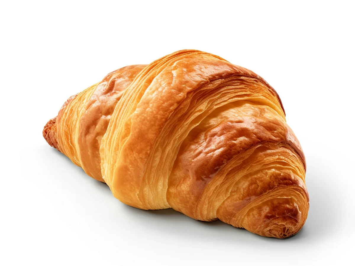 Frisch gebackenes Croissant als Beispiel für veganes Gebäck